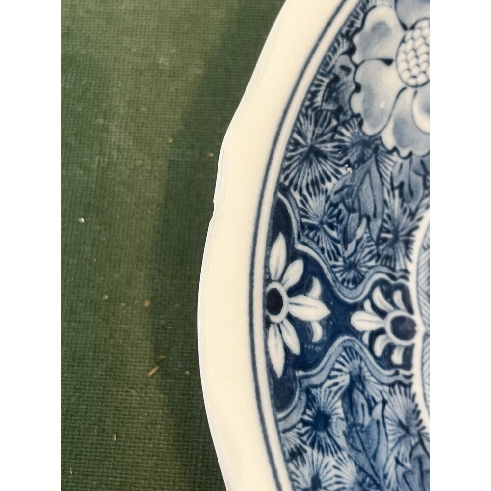 Vintage Japanese Set Of 2 Rice Soup Bowl Blue/White Flowers Design Home Decor - Picture 9 of 10